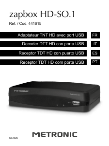 Manual Metronic 441615 Zapbox HD-SO.1 Receptor digital