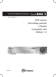 Mode d’emploi Metronic 441322-3 TouchBox 3 Récepteur numérique