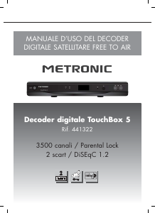 Manuale Metronic 441322 TouchBox 5 Ricevitore digitale
