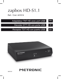 Bedienungsanleitung Metronic 441614 Zapbox HD-S1.1 Digital-receiver