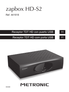 Manual de uso Metronic 441618 Zapbox HD-S2 Receptor digital