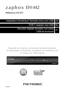 Mode d’emploi Metronic 441537 Zapbox EH-M2 Récepteur numérique