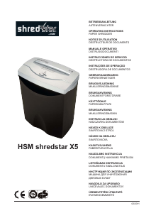 Kasutusjuhend HSM Shredstar X5 Paberipurustaja