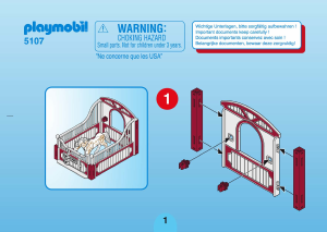 Brugsanvisning Playmobil set 5107 Riding Stables Knabstrupper hest med box