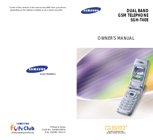 Bruksanvisning Samsung SGH-A408RA Mobiltelefon