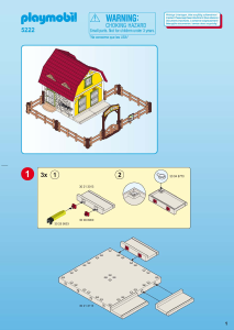 Mode d’emploi Playmobil set 5222 Riding Stables Ranch avec poneys