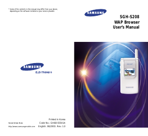 Manual Samsung SGH-S208 Mobile Phone