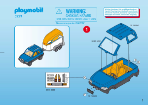 Bruksanvisning Playmobil set 5223 Riding Stables SUV med hästtransport