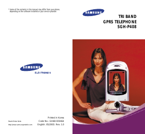 Manual Samsung SGH-P408 Mobile Phone