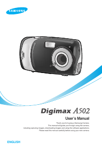 Manual Samsung Digimax A502 Digital Camera