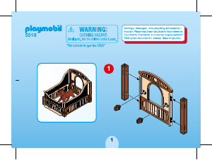 Manuale Playmobil set 5518 Riding Stables Paddock con cavallo Arabo e fantina