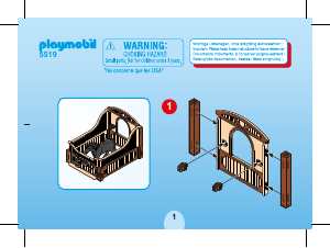 Brugsanvisning Playmobil set 5519 Riding Stables Friserhest med box