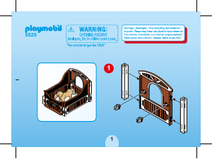 Manuale Playmobil set 5520 Riding Stables Paddock con cavallo Purosangue e fantina