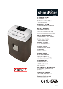 Manual HSM Shredstar X15 Paper Shredder