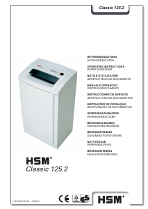 Mode d’emploi HSM Classic 125.2 Destructeur