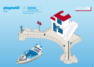 Bedienungsanleitung Playmobil set 5128 Harbour Hafenpolizei met Schnellboot