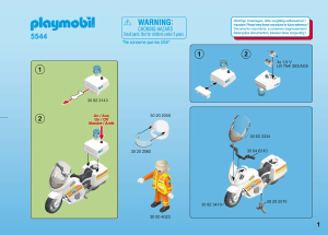 Handleiding Playmobil set 5544 Harbour Ambulancier op moto met zwaailicht