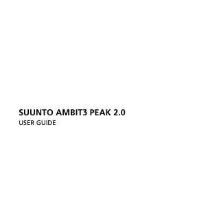 Handleiding Suunto Ambit3 Peak 2.0 Sporthorloge
