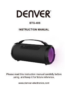 Manual Denver BTG-408 Speaker
