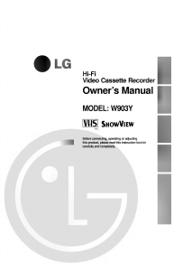 Manual LG W903Y Video recorder