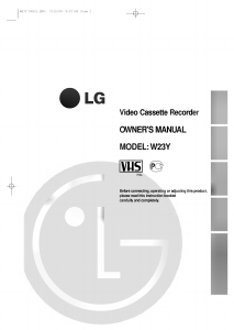 Manual LG W23Y Video recorder