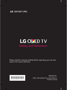 Manual LG OLED77G6V OLED Television