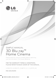 Handleiding LG HX806TG Home cinema set
