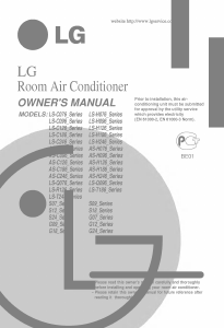 Manual LG ASNH246TLM0 Air Conditioner