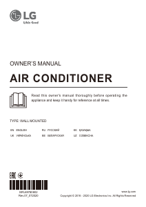 Manual LG DM09RP Air Conditioner