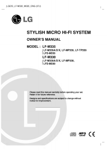 Manual LG LF-M330D Stereo-set