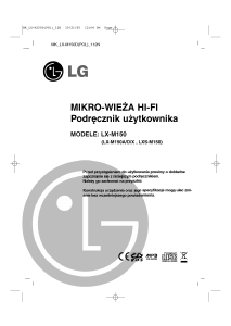 Instrukcja LG LX-M150D Zestaw stereo