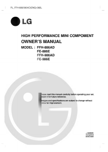 Manual LG FFH-986AD Stereo-set