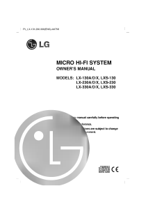 Manual LG LX-230D Stereo-set