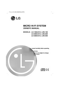 Handleiding LG LX-130D Stereoset