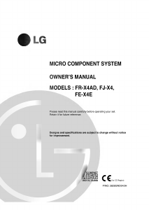 Εγχειρίδιο LG FJ-X4 Στερεοφωνικό σετ