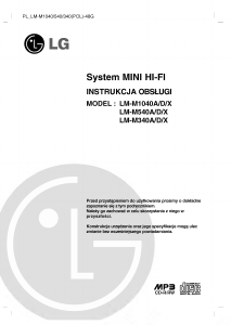 Instrukcja LG LM-M340D Zestaw stereo