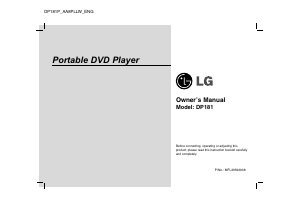 Manual LG DP181BP DVD Player