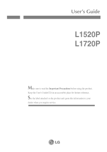 Manual LG L1720PF LCD Monitor