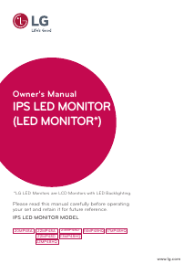 Bruksanvisning LG 23MP48HQ-P LED skärm