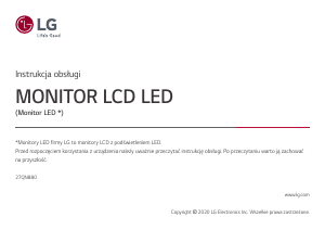 Instrukcja LG 27QN880-B Monitor LED