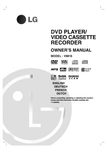 Handleiding LG V8816P2K DVD-Video combinatie
