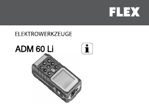 Руководство Flex ADM 60 Li Лазерный дальномер