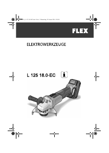 Brugsanvisning Flex L 125 18.0-EC Vinkelsliber