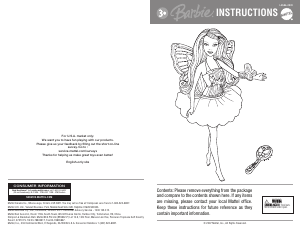 Manual Mattel L8586 Barbie Mariposa Willa