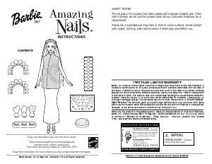 Manual Mattel 53382 Barbie Amazing Nails Lea