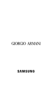 说明书 三星 GT-B7620U Giorgio Armani 手机