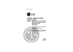 Manual LG MF-FE421 Mp3 Player