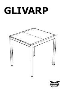 Handleiding IKEA GLIVARP (115x70) Eettafel