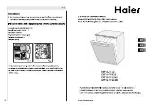 Manual Haier DW12-TFE3ME Máquina de lavar louça