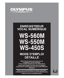 Kullanım kılavuzu Olympus WS-450S Ses kaydedici